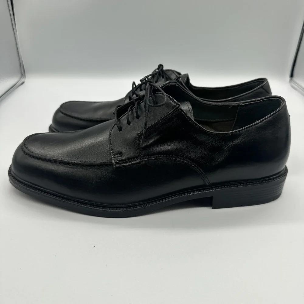 Dockers Shoes Mens Size 10.5 W Black Leather Derby Dress Comfort‎ Gel 090-4524